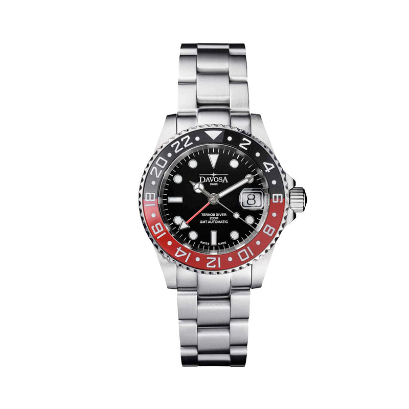 Davosa Swiss Made Ternos Ceramic GMT Automatic with Coke Bezel and Trialink Bracelet #16159090