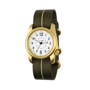 Bertucci A-2A Golden Field Watch with White Dial and Striped Nylon Band #16301
