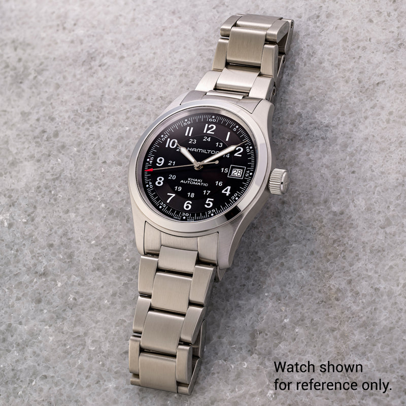 Islander 20mm Brushed Link Bracelet for Hamilton Khaki Field Auto 38mm #BRAC-164