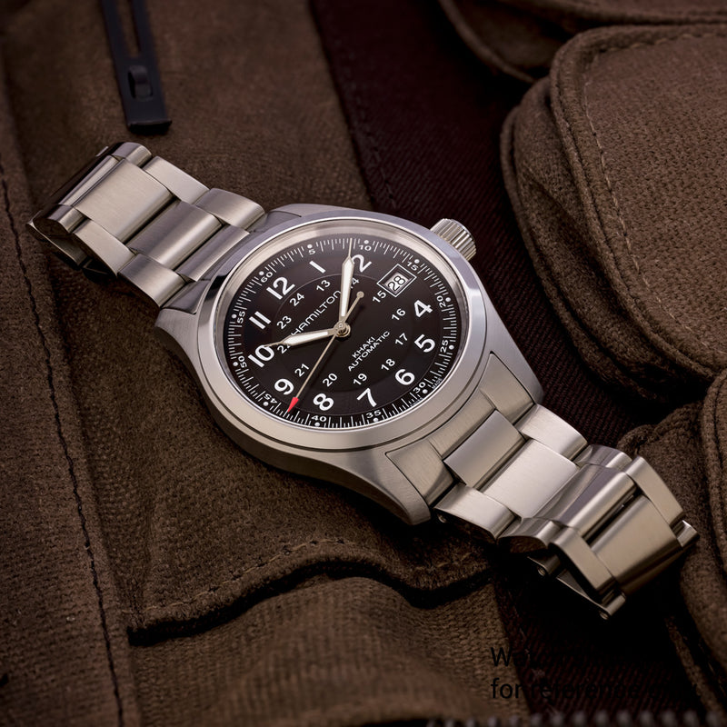 Islander 20mm Brushed Link Bracelet for Hamilton Khaki Field Auto 38mm #BRAC-164