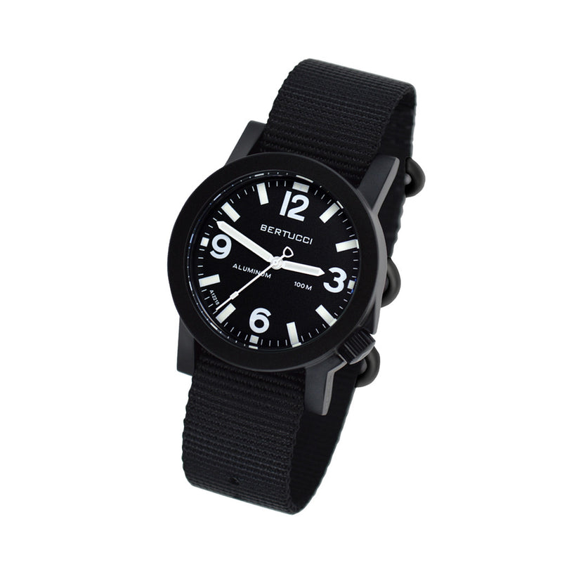 Bertucci Experior Anodized Aluminum Unibody Watch with Nylon Strap #16500 tilt