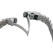 Islander 20mm Brushed and Polished Solid-Link Bracelet for Seiko 38mm Solar Dive Watch #BRAC-85
clasp