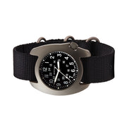 Bertucci D-3T Retroform Epic Field Watch with Black Dial and Black Nylon Strap #17015 side