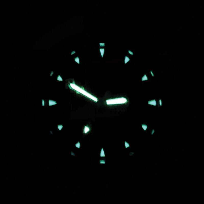 Bertucci D-3T Retroform Epic Field Watch with Black Dial and Black Nylon Strap #17015 lume
