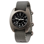 Bertucci D-3T Retroform Epic Field Watch with Black Dial and Vintage Drab Nylon Strap #17016 zoom