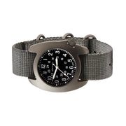 Bertucci D-3T Retroform Epic Field Watch with Black Dial and Vintage Drab Nylon Strap #17016 side