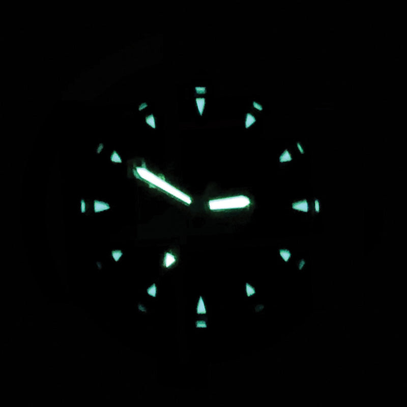 Bertucci D-3T Retroform Epic Field Watch with Black Dial and Ghost Gray Nylon Strap #17017 lume