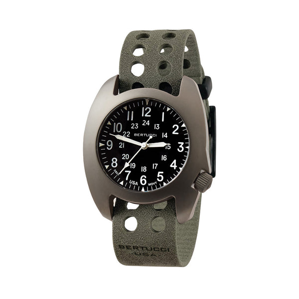 Bertucci D-3T Retroform Epic Field Watch with Black Dial and Tridura Strap #17022