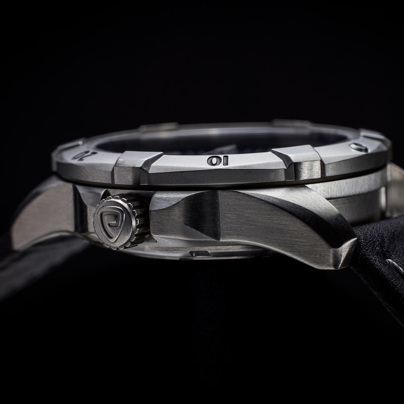 Protek Steel Tritium Dive Watch 2000 Series with Black Dial #PT2001 crown