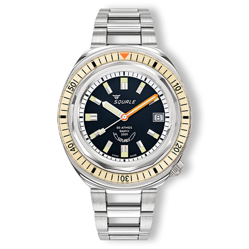 Squale 2001 Heritage Dive Watch with Black Dial #2001BEBK.AC