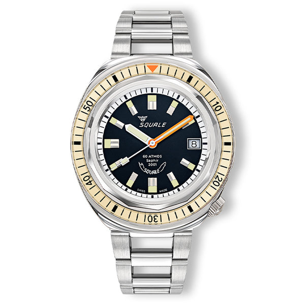 Squale 2001 Heritage Dive Watch with Black Dial #2001BEBK.AC
