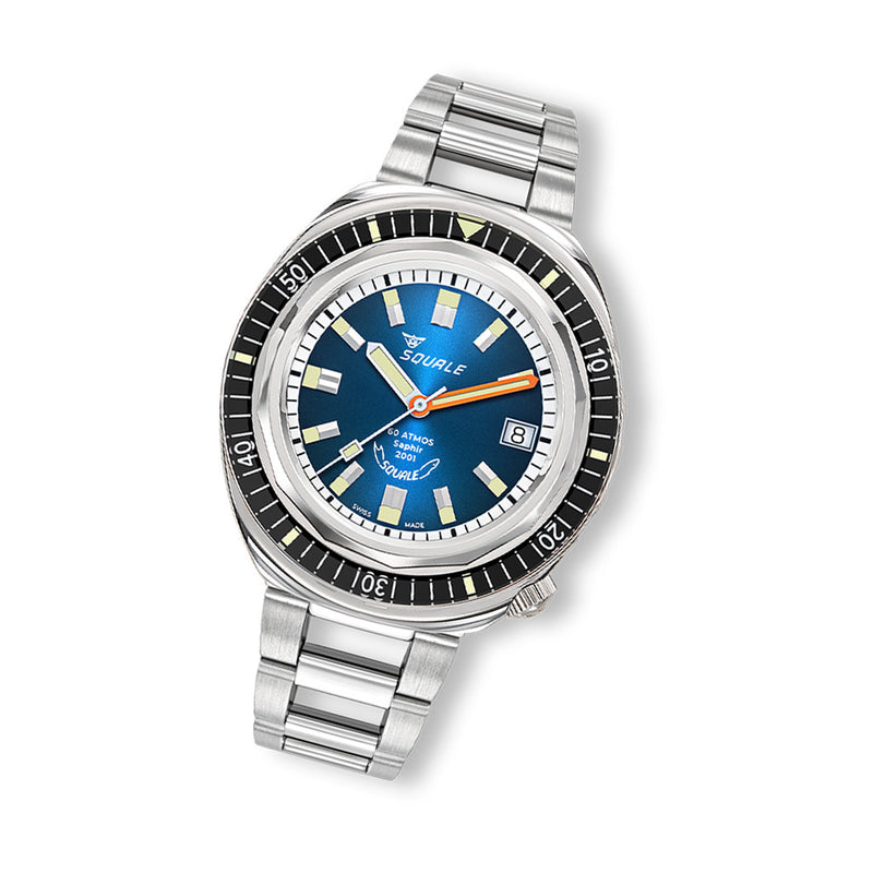 Squale 2001 Heritage Dive Watch with Sunray Blue Dial #2001BKBL.AC