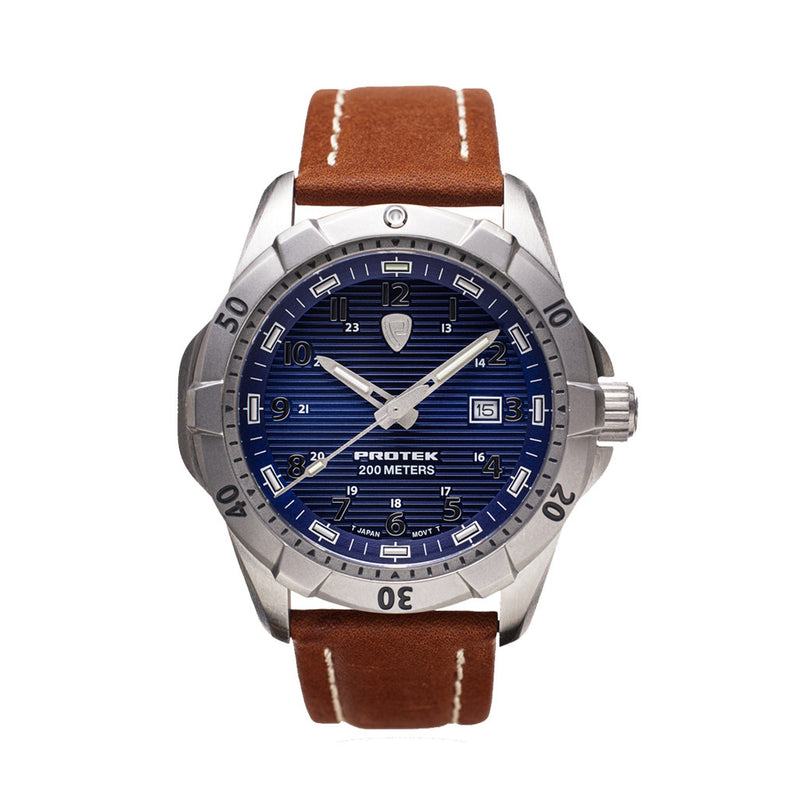 Protek Steel Tritium Dive Watch 2000 Series with Blue Dial #PT2003