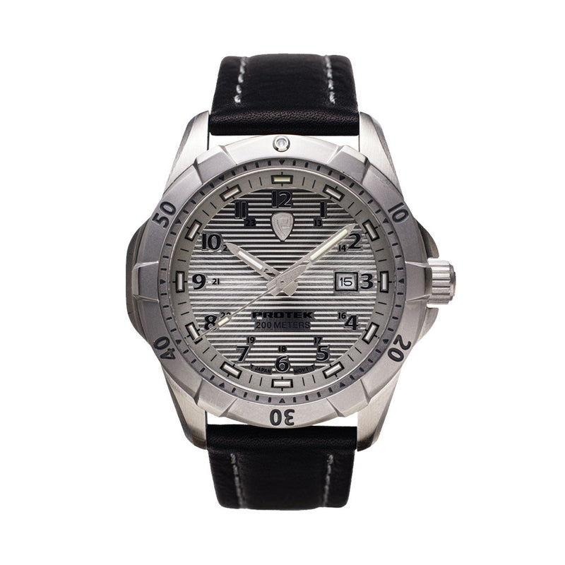 Protek Steel Tritium Dive Watch 2000 Series with Silver Dial #PT2004