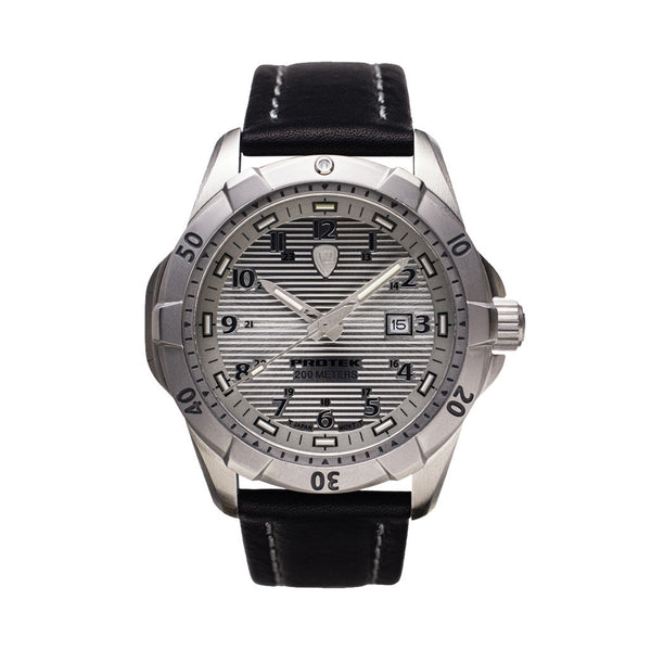 Protek Steel Tritium Dive Watch 2000 Series with Silver Dial #PT2004