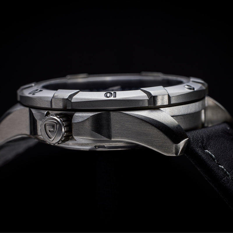 Protek Steel Tritium Dive Watch 2000 Series with Silver Dial #PT2004 crown