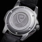 Protek Steel Tritium Dive Watch 2000 Series with Silver Dial #PT2004 back