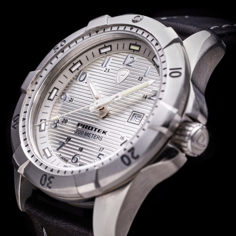 Protek Steel Tritium Dive Watch 2000 Series with Silver Dial #PT2004 lifestyle