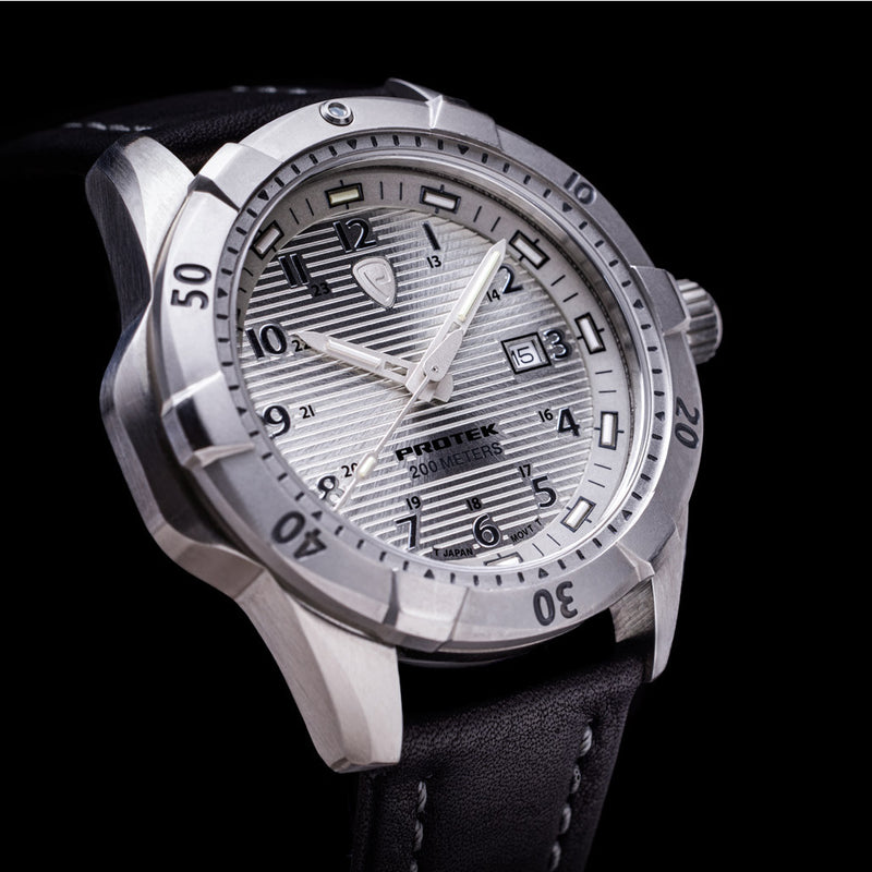 Protek Steel Tritium Dive Watch 2000 Series with Silver Dial #PT2004 lifestyle