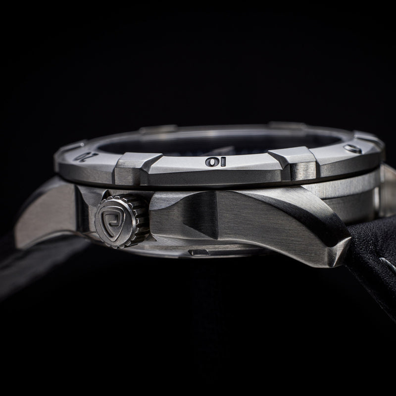 Protek Steel Tritium Dive Watch 2000 Series with White Dial #PT2005 crown