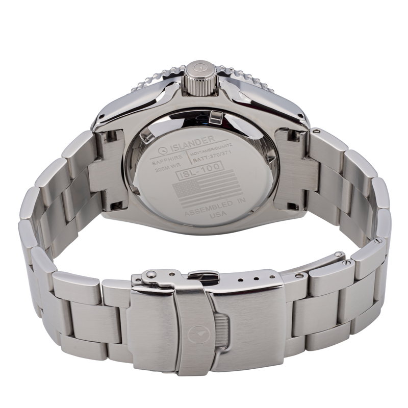 Islander USA Assembled Ameriquartz Dive Watch with Black Dial #ISL-100