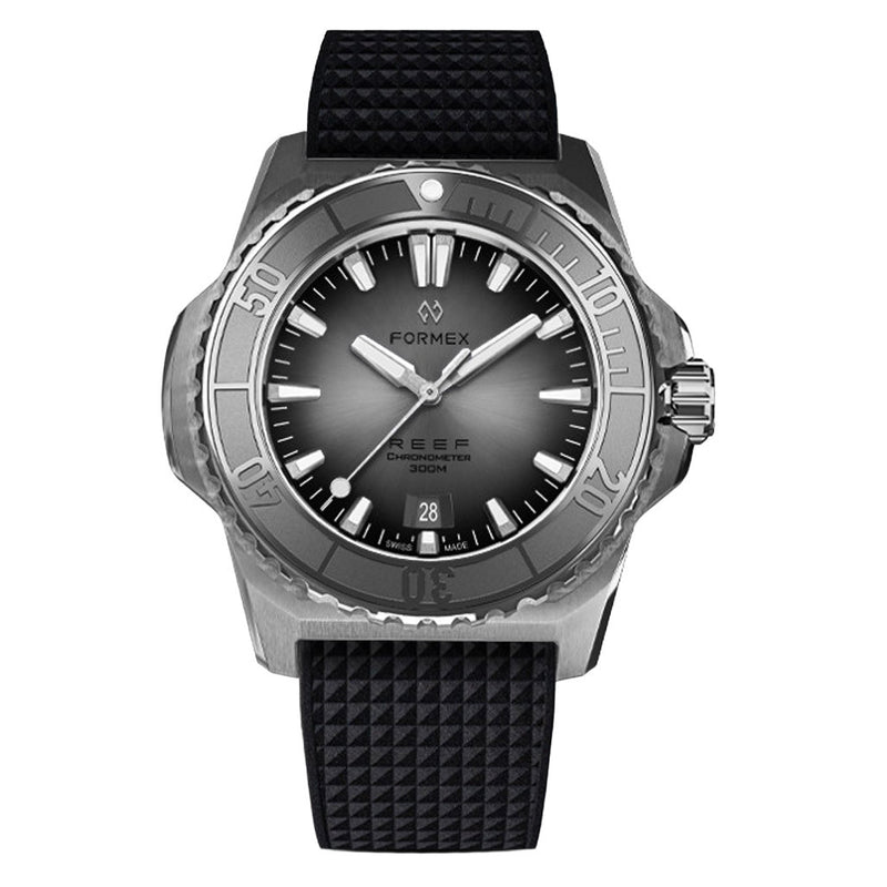 Formex REEF Swiss Automatic Chronometer Dive Watch with Sunburst Grey Dial #2200.1.6341.910