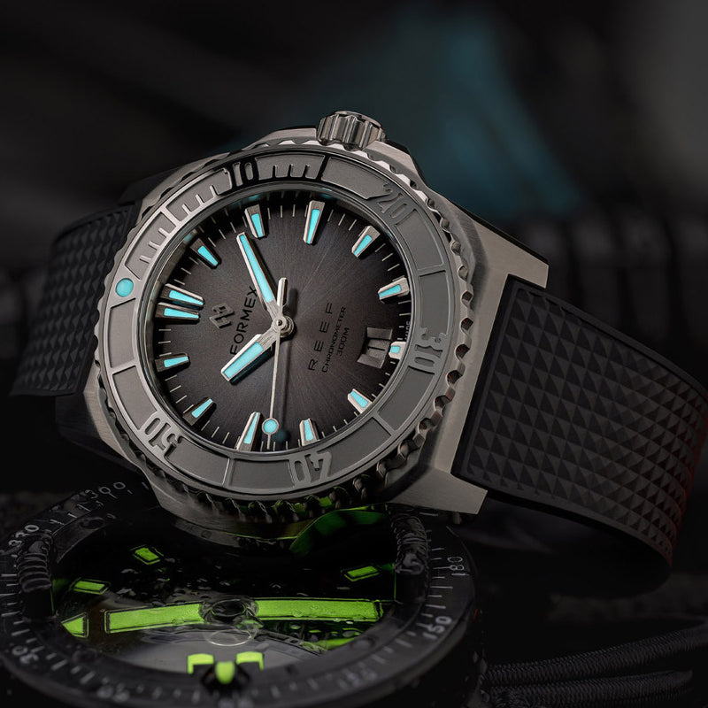 Formex REEF Swiss Automatic Chronometer Dive Watch with Sunburst Grey Dial #2200.1.6341.910
