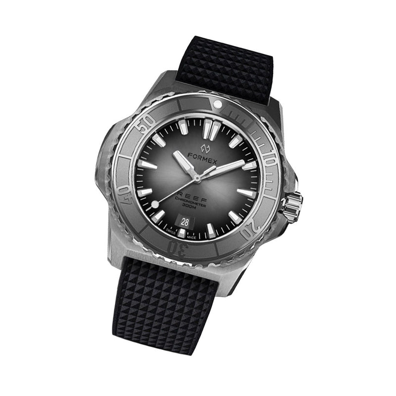 Formex REEF Swiss Automatic Chronometer Dive Watch with Sunburst Grey Dial #2200.1.6341.910