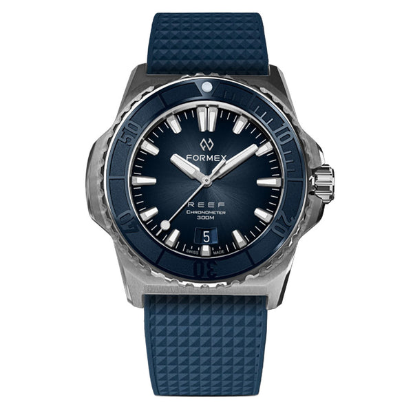 Formex Baby REEF 39.5mm Swiss Automatic Chronometer Dive Watch with Sunburst Blue Dial #2201.1.6333.930
