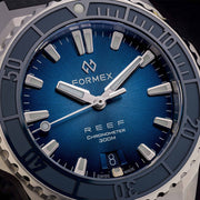 Formex Baby REEF 39.5mm Swiss Automatic Chronometer Dive Watch with Sunburst Blue Dial #2201.1.6333.930