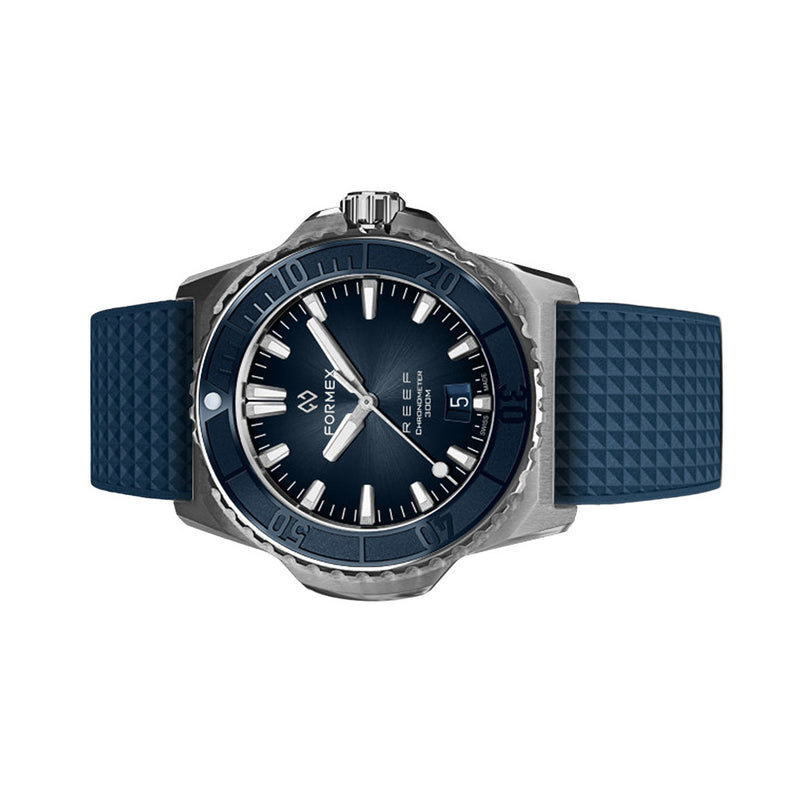 Formex Baby REEF 39.5mm Swiss Automatic Chronometer Dive Watch with Sunburst Blue Dial #2201.1.6333.930