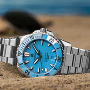 Formex Baby REEF 39.5mm Chronometer Watch with Bahama Blue Dial #2201-1-6367-100