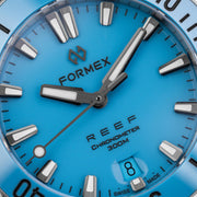Formex Baby REEF 39.5mm Chronometer Watch with Bahama Blue Dial #2201-1-6367-100