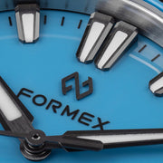 Formex Baby REEF 39.5mm Chronometer Watch with Bahama Blue Dial #2201-1-6367-100