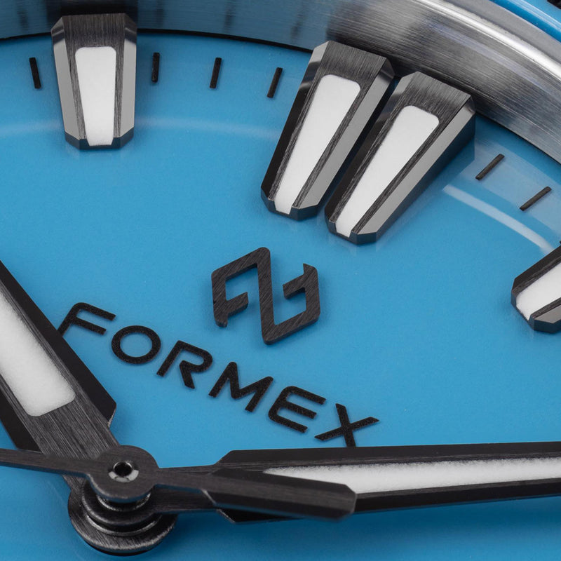 Formex Baby REEF 39.5mm Chronometer Watch with Bahama Blue Dial #2201-1-6367-100