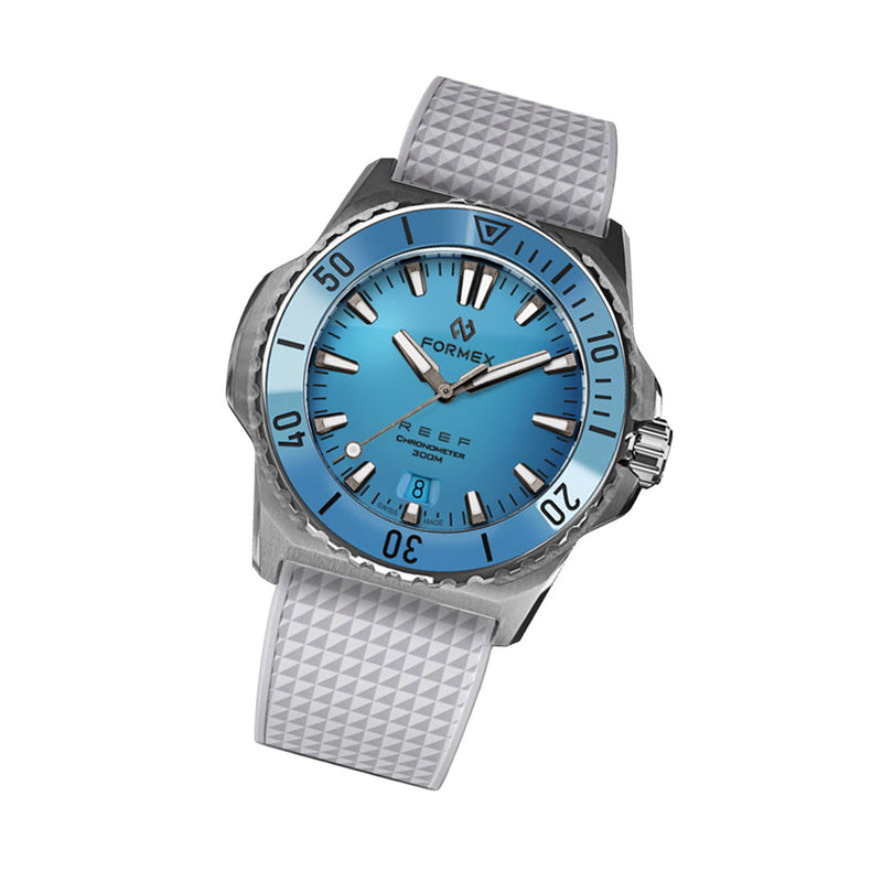 Formex Baby REEF 39.5mm Chronometer Watch with Bahama Blue Dial #2201.1.6367.900