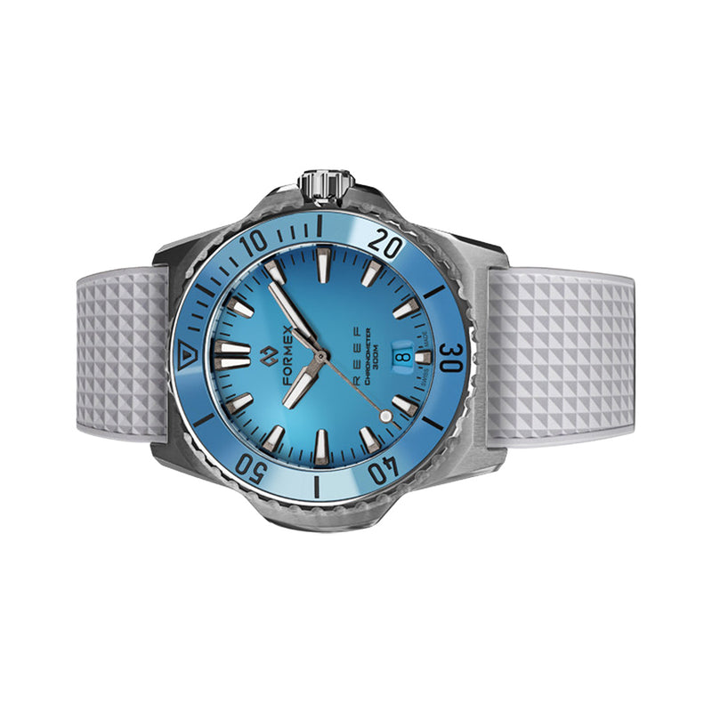 Formex Baby REEF 39.5mm Chronometer Watch with Bahama Blue Dial #2201.1.6367.900