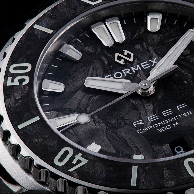Formex Reef 39.5mm Dive Watch with Forged Carbon Dial and Bezel #2201.1.6399.100