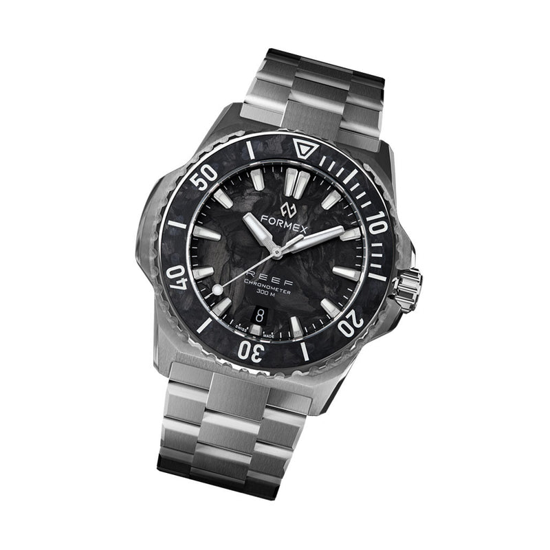 Formex Reef 39.5mm Dive Watch with Forged Carbon Dial and Bezel #2201.1.6399.100
