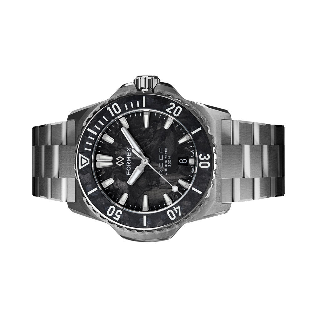 Formex Reef 39.5mm Dive Watch with Forged Carbon Dial and Bezel