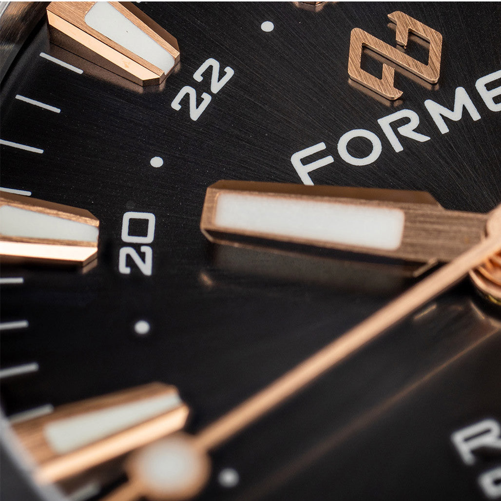 Formex REEF GMT Chronometer Dive Watch with Gilt Black Dial and
