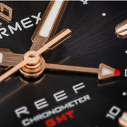 Formex REEF GMT Chronometer Dive Watch with Gilt Black Dial and Bezel #2202.1.5399.111