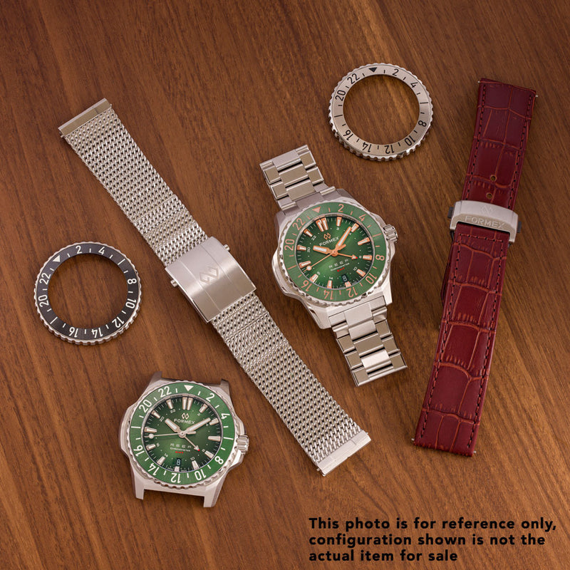 Formex REEF GMT Chronometer Dive Watch with Green Dial and Bezel #2202.1.5300.100 lifestyle
