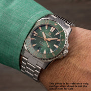 Formex REEF GMT Chronometer Dive Watch with Green Dial and Bezel #2202.1.5300.100 wrist