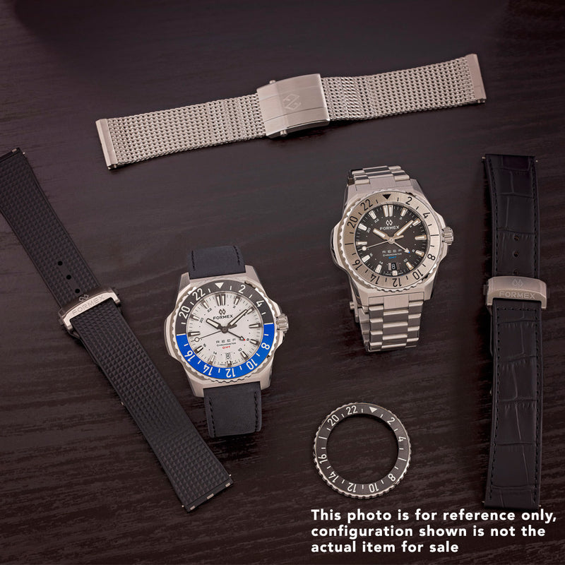 Formex REEF GMT Chronometer Dive Watch with White Dial and Black Bezel #2202.1.5312.100 lifestyle