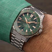 Formex REEF GMT Chronometer Dive Watch with Gilt Green Dial and Bezel #2202.1.5388.100 wrist