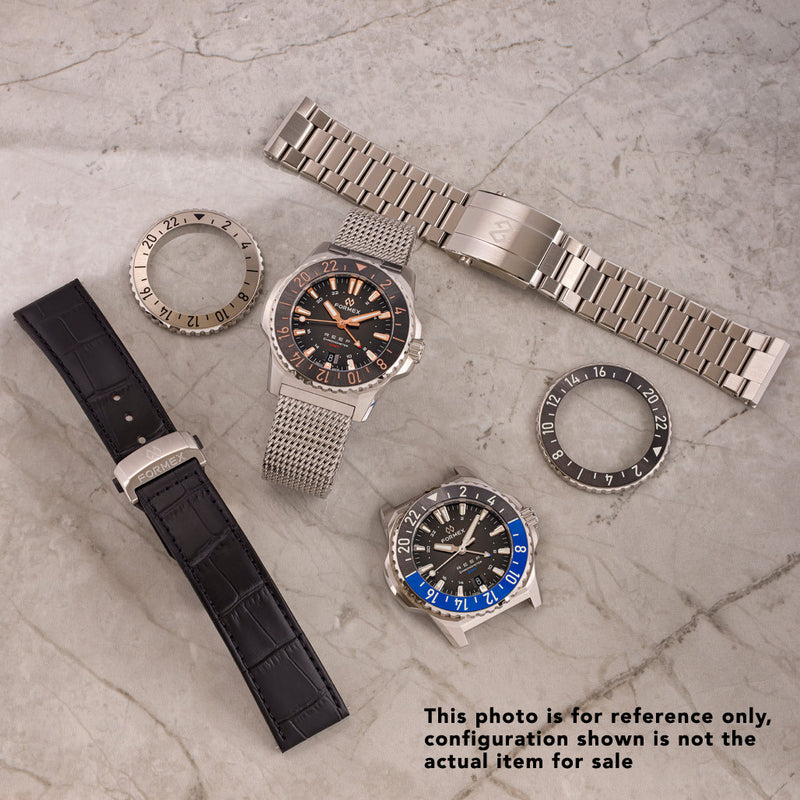 Formex REEF GMT Chronometer Dive Watch with Gilt Black Dial and Bezel #2202.1.5399.100 lifestyle
