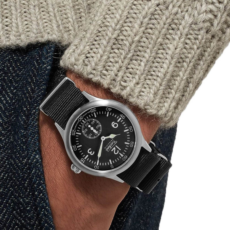 Techne 39.5mm Merlin Quartz Aviator Watch  with Black Strap #245.023