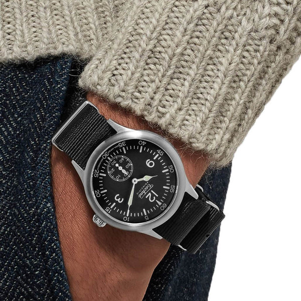 Techne 39.5mm Merlin Quartz Aviator Watch  with Black Strap #245.023