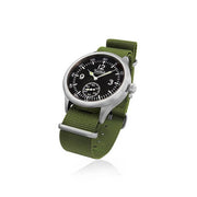 Techne 39.5mm Merlin Quartz Aviator Watch with Green Strap #245.022